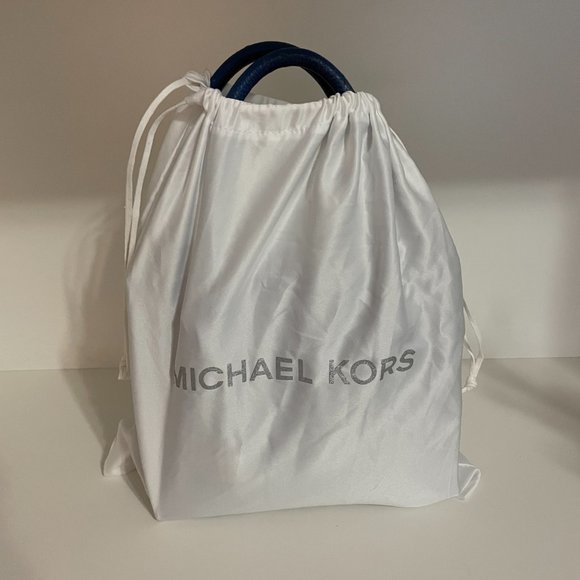 MICHAEL KORS Mercer Electric Blue Pebbled Leather Medium Messenger Bag & Wallet - Picture 14 of 15